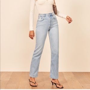 Reformation Cynthia High rise straight jeans
